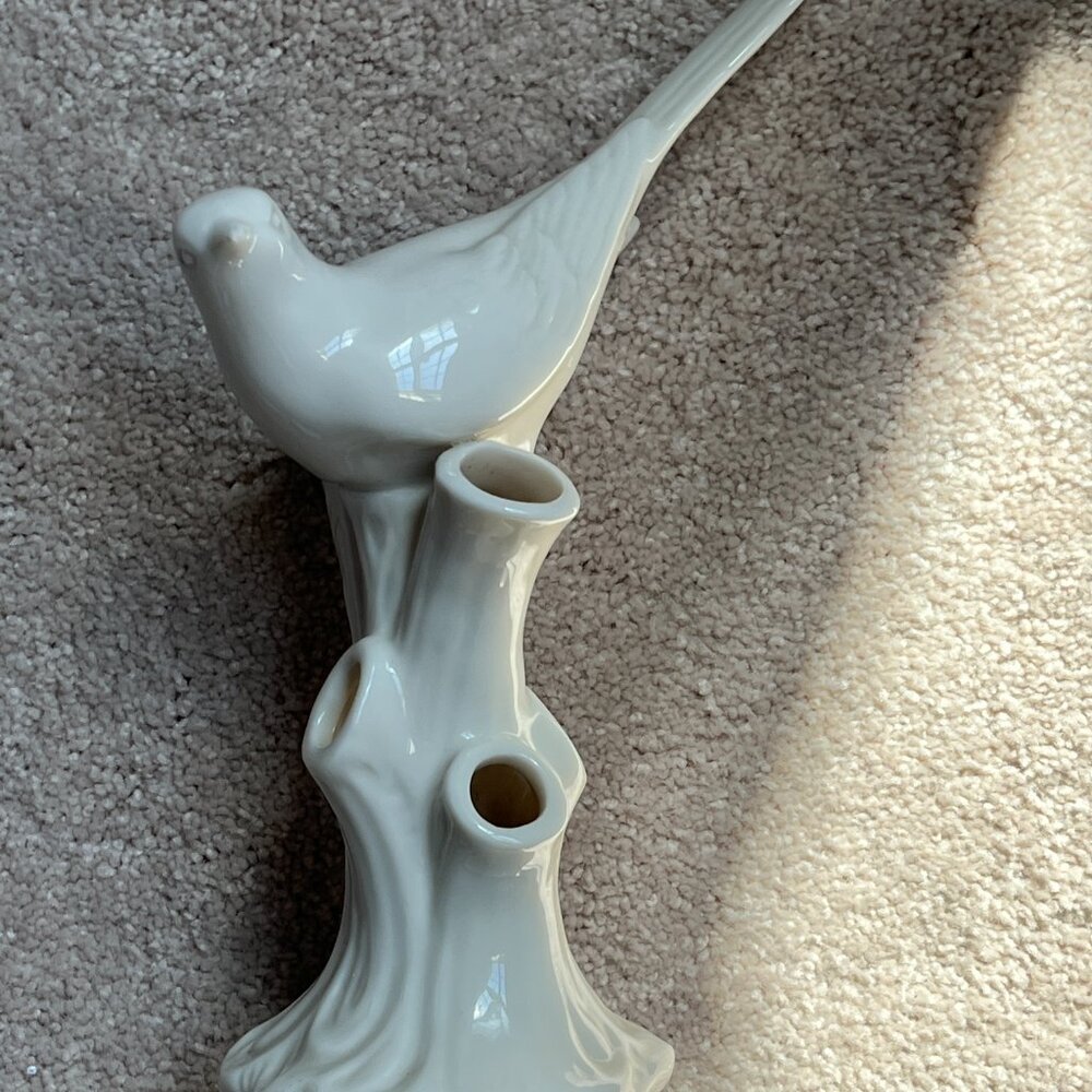 Lenox Cream Dove Bird Tree Flower Vase ( (h/accent/x)